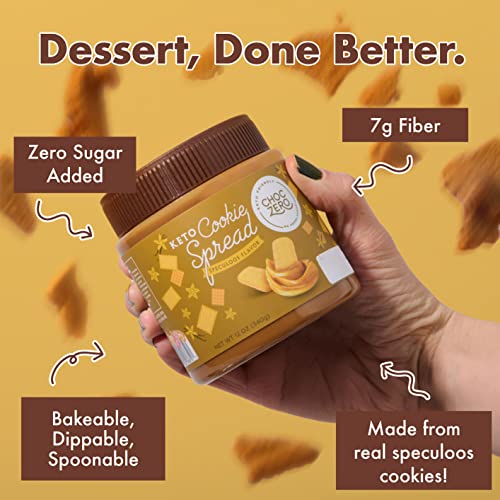 ChocZero Milk Chocolate Hazelnut Spread - Keto Friendly, No Sugar Added, Best Low Carb Dessert, Perfect Topping for Almond Flour Pancakes, Naturally Sweetened with Monk Fruit (1 jar, 12 oz)