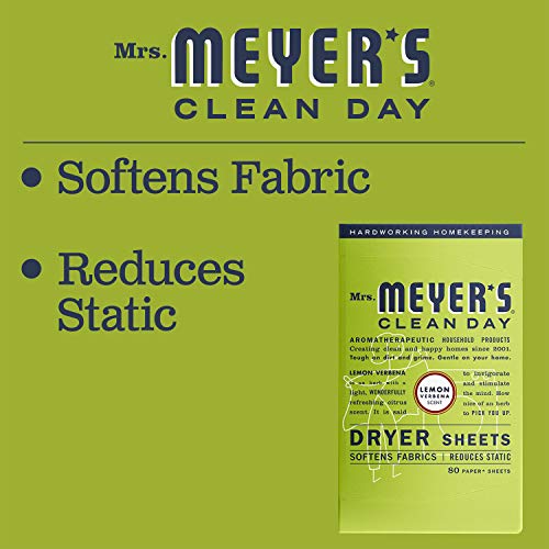 Mrs. Meyer's Clean Day Dryer Sheets, Lavender, 80 ct