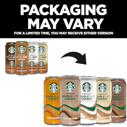 Starbucks Doubleshot Energy Drink Coffee Beverage, Vanilla, Iced Coffee, 15 fl oz Cans (12 Pack) (Packaging May Vary)