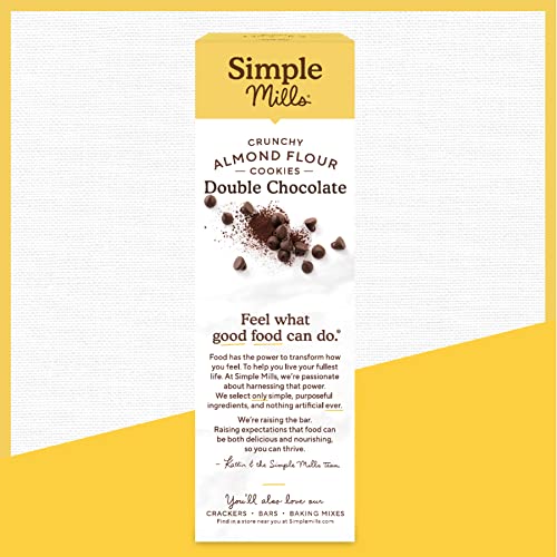 Simple Mills Almond Flour Crunchy Cookies, Chocolate Chip - Gluten Free, Vegan, Healthy Snacks, Made with Organic Coconut Oil, 5.5 Ounce (Pack of 1)