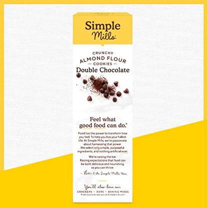 Simple Mills Almond Flour Crunchy Cookies, Chocolate Chip - Gluten Free, Vegan, Healthy Snacks, Made with Organic Coconut Oil, 5.5 Ounce (Pack of 1)