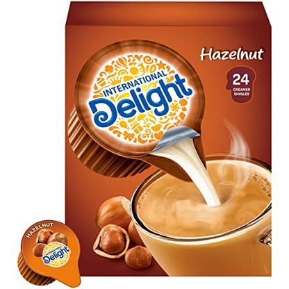 International Delight Coffee Creamer Singles, Sweet & Creamy, Shelf Stable Flavored Creamer, 24 Ct, 16 FL Oz, Pre-Portioned Creamers