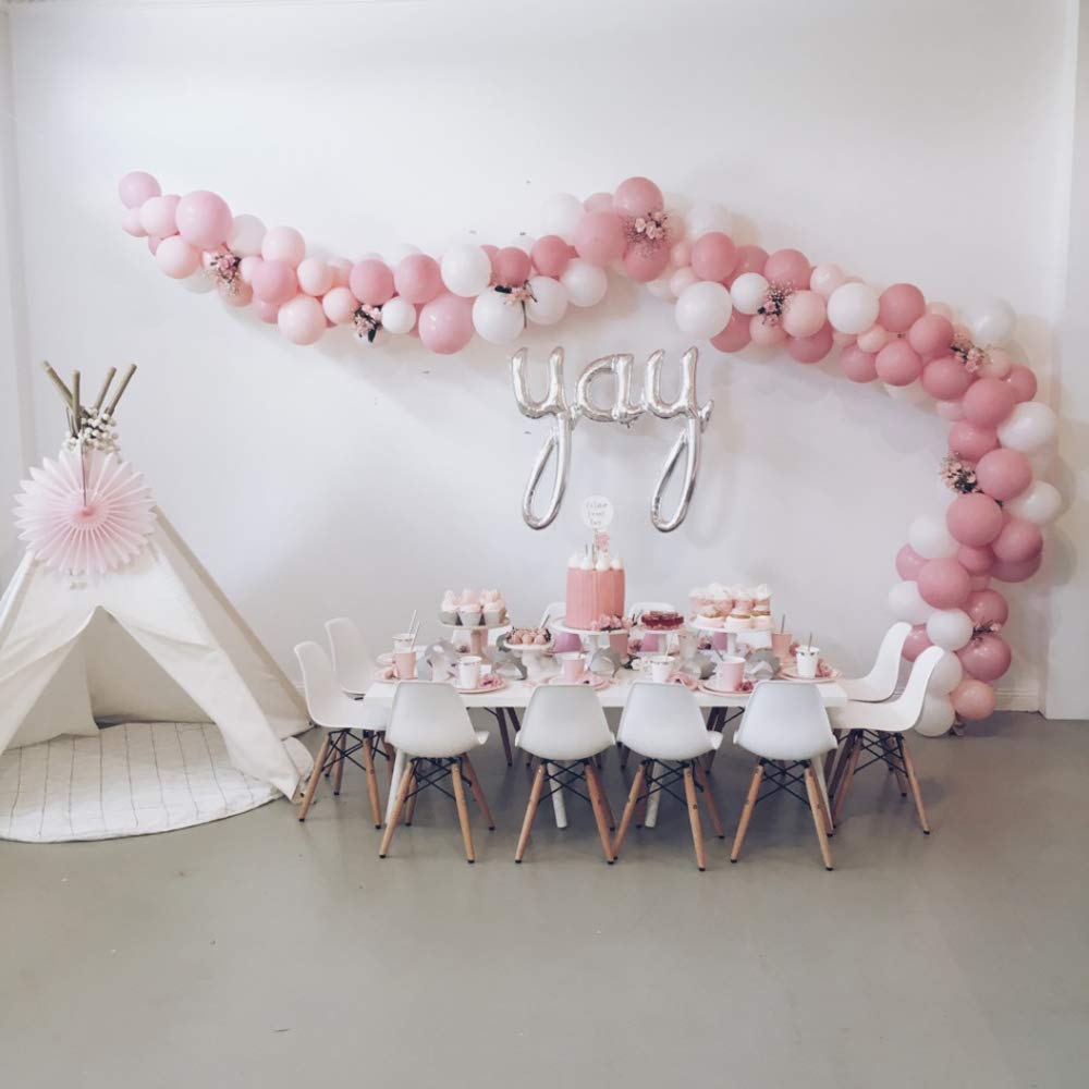 KICNIC Balloon Arch Strip Kit for Garland, 32.8 Feet Balloon Tape Strips and 200 Glue Point Dot Stickers for Party Wedding Birthday Baby Shower Decorations