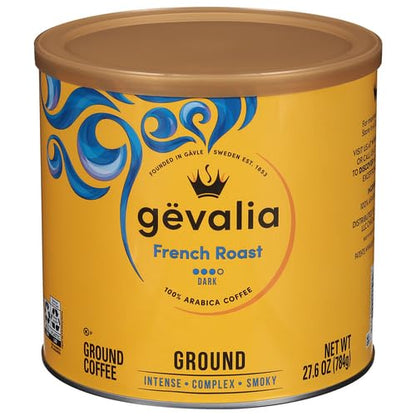 Gevalia French Roast Ground Coffee (27.6 oz Canister)