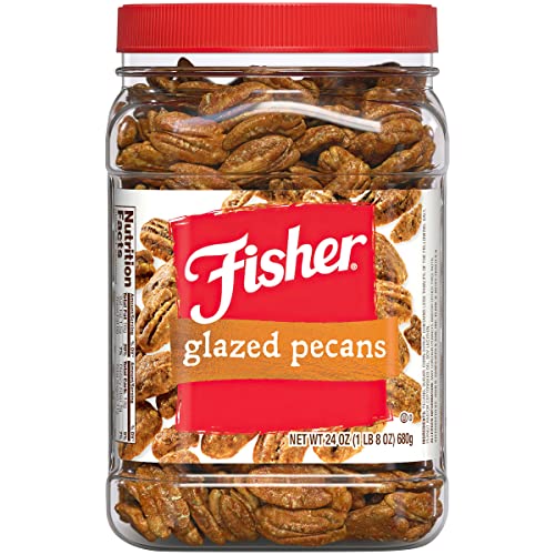 Fisher Snack Glazed Pecans, 24 Ounces, Made with Whole Mammoth Pecans, 100% Recyclable