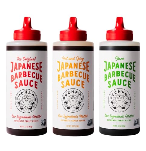 Bachan's Japanese Barbecue Sauce 2 Pack - 1 Original, 1 Sweet Honey - BBQ Sauce for Wings, Chicken, Beef, Pork, Seafood, Noodles, and More. Non GMO, No Preservatives, BPA free