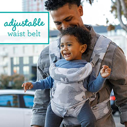 Infantino Flip Advanced 4-in-1 Carrier - Ergonomic, convertible, face-in and face-out front and back carry for newborns and older babies 8-32 lbs