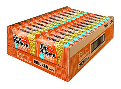 Nissin Top Ramen Noodle Soup, Beef, 3 Ounce (Pack of 24)