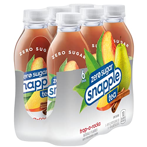 Snapple Zero Sugar Peach Tea, 16 fl oz recycled plastic bottle (Pack of 12)