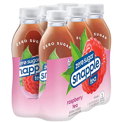 Snapple Zero Sugar Peach Tea, 16 fl oz recycled plastic bottle (Pack of 12)