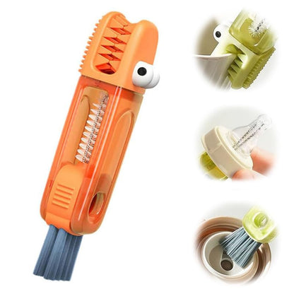 3 in 1 Cup Lid Cleaning Brush, 2024 New Portable Crevice Cleaning Brush Set for Baby Bottle Gap Tight Spaces Cup, Multifunctional Cleaning Brush Cup Lid Cleaner