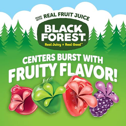 Black Forest, Juicy Burst, Fruit Flavored Snacks, Mixed Fruit Flavors, A Juicy Burst of Natural Flavors, Made with Real Fruit Juice, School Snacks, 0.8 oz 40 ct