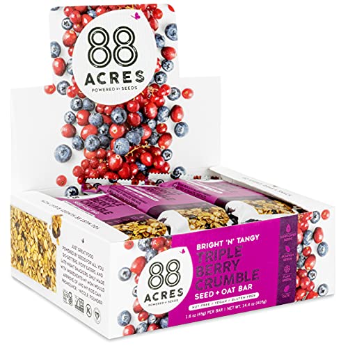 88 Acres Granola Bars | Dark Chocolate Sea Salt | Gluten Free, Nut-Free Oat and Seed Snack Bar | Vegan & Non GMO | 12 Pack