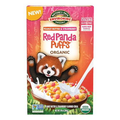 EnviroKidz Leapin’ Lemurs Peanut Butter & Chocolate Organic Cereal,10 Oz Box,Gluten Free