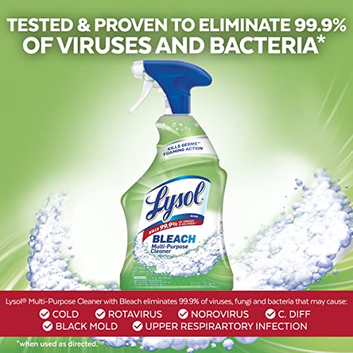 Lysol All-Purpose Cleaner, Sanitizing and Disinfecting Spray, To Clean and Deodorize, Mango & Hibiscus Scent, 32oz