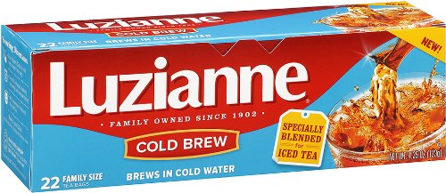 Luzianne Decaffeinated Iced Tea Bags, Family Size, 24ct Box (Pack of 6)