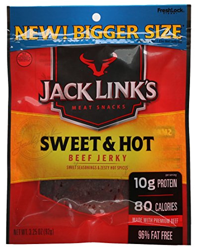 Jack Link's Beef Jerky 5 Count Multipack, Original, 5, 0.625 oz. Bags - Flavorful Meat Snack for Lunches, Ready to Eat - 7g of Protein, Made with 100% Beef - No Added MSG** or Nitrates/Nitrites