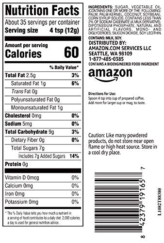 Amazon Brand - Happy Belly Powdered Non Dairy French Vanilla Coffee Creamer, 15 ounce (Pack of 1)