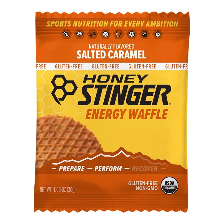 Honey Stinger Organic Honey Waffle | Energy Stroopwafel for Exercise, Endurance and Performance | Sports Nutrition for Home & Gym, Pre and Post Workout | Box of 16 Waffles, 16.96 Ounce (Pack of 16)