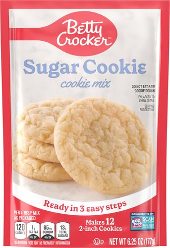 Betty Crocker Peanut Butter Cookie Mix, Makes twelve (12) 2-inch Cookies, 7.2 oz.