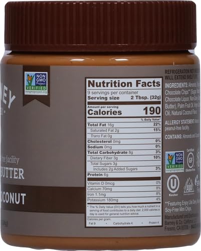 Barney Butter Almond Butter, Smooth, 16 Ounce Jar, Skin-Free Almonds, No Stir, Non-GMO, Gluten Free, Keto, Paleo, Vegan