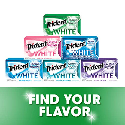 Trident White Peppermint Sugar Free Gum, 16 Count (Pack of 9)