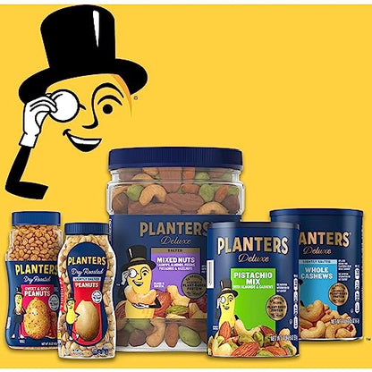 PLANTERS Roasted Unsalted Mixed Nuts, 10.3 oz Canister