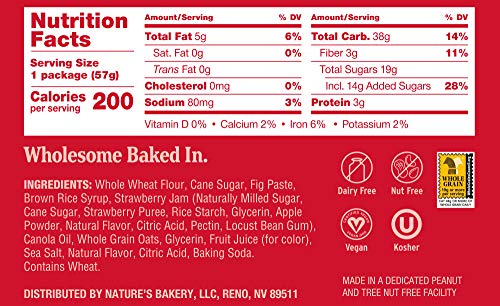 Nature's Bakery Fig Bar, Apple Cinnamon, 2 oz