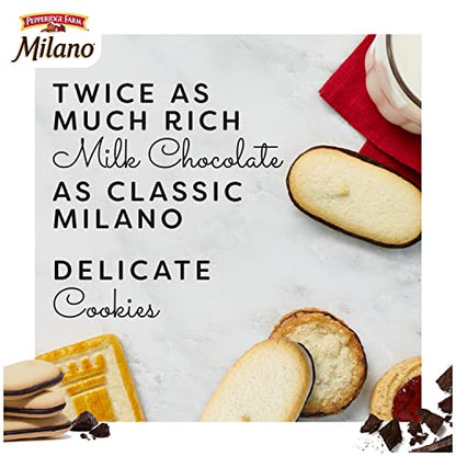 Pepperidge Farm Milano Milk Chocolate Cookies, 6 OZ Bag (15 Cookies)