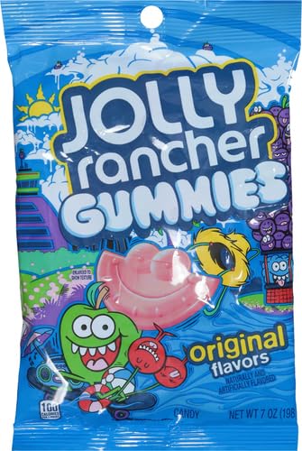 JOLLY RANCHER Gummies Sours Assorted Fruit Flavored Candy Bag, 6.5 oz