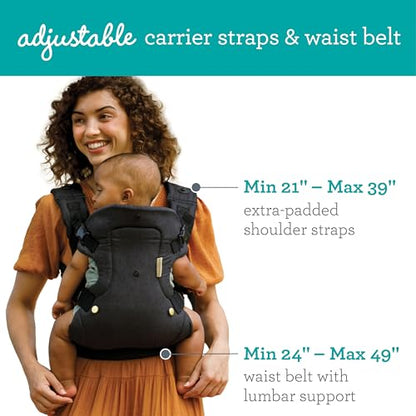 Infantino Flip Advanced 4-in-1 Carrier - Ergonomic, convertible, face-in and face-out front and back carry for newborns and older babies 8-32 lbs