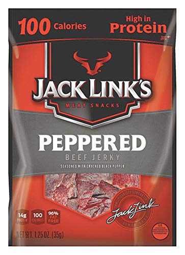 Jack Link's Beef Jerky 5 Count Multipack, Original, 5, 0.625 oz. Bags - Flavorful Meat Snack for Lunches, Ready to Eat - 7g of Protein, Made with 100% Beef - No Added MSG** or Nitrates/Nitrites