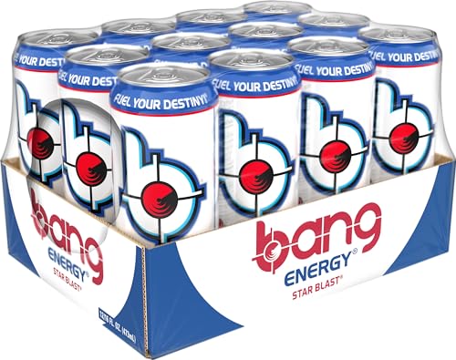 Bang Energy Bangster Berry, Sugar-Free Energy Drink, 16-Ounce (Pack of 12)