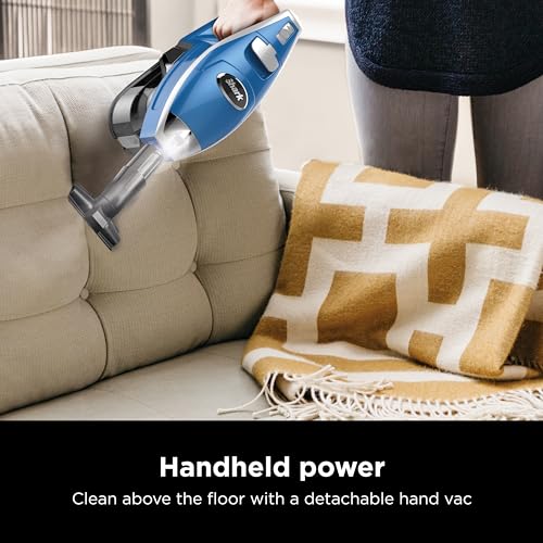 Shark HV322 Rocket Deluxe Pro Corded Stick Vacuum with LED Headlights, XL Dust Cup, Lightweight, Perfect for Pet Hair Pickup, Converts to a Hand Vacuum, with Pet Attachments, Bordeaux/Silver