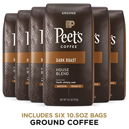 Peet's Coffee Major Dickason's Blend, Dark Roast Ground Coffee, 20 oz