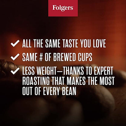 Folger Classic Roast Ground Coffee Medium Roast 2 pack 43.5 oz Includes Cerfa Coffee Scoop