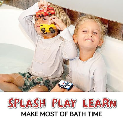 SplashEZ Mold Free Bath Toys for Babies and Toddlers, Car No Hole Bath Toys, Bath Toys no Mold for Tub, Beach, Pool, BPA-Free, Safe, Fun Infant Baby Bath Toys No Holes 0 1-3 6 12 18 Month