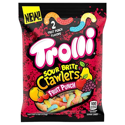 TROLLI SOUR BRITE CRAWLERS FRUIT PUNCH FLAVORED ( 2 PACK )