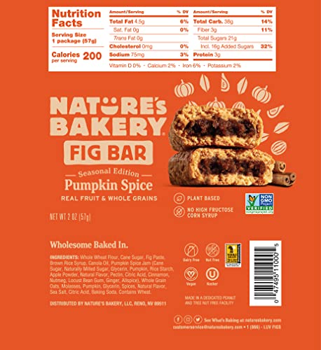 Nature's Bakery Fig Bar, Apple Cinnamon, 2 oz