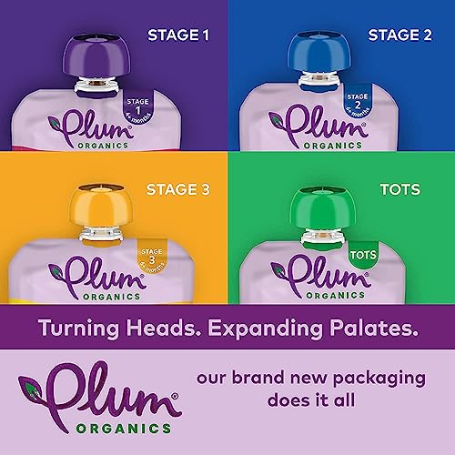 Plum Organics | Stage 1 | Organic Baby Food Meals [4+ Months] | Just Prunes | 3.5 Ounce Pouch (Pack Of 12) Packaging May Vary