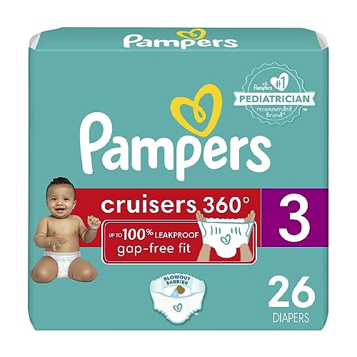 Pampers Cruisers 360 Diapers - Size 5, One Month Supply (128 Count), Pull-On Disposable Baby Diapers, Gap-Free Fit