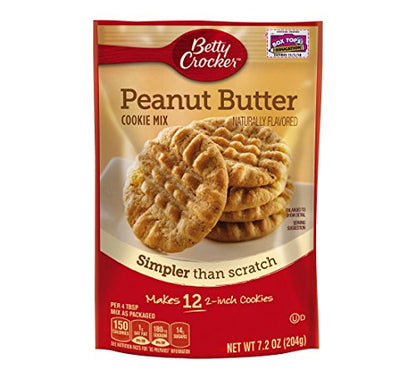 Betty Crocker Peanut Butter Cookie Mix, Makes twelve (12) 2-inch Cookies, 7.2 oz.