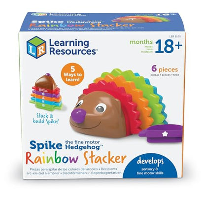 Learning Resources Spike The Fine Motor Hedgehog - Toddler Learning Toys, Fine Motor and Sensory Toys for Kids Ages 18+ Months, Montessori Toys