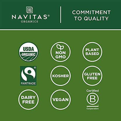 Navitas Organics Cacao Powder, Regenerative Organic Certified, Non-GMO, Fair Trade, Gluten-Free, 8oz. Bag, 15 Servings