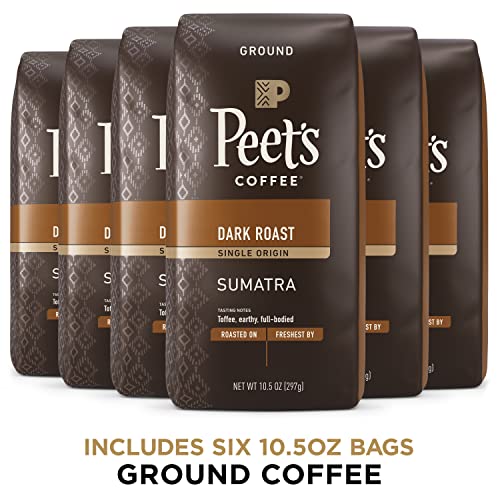 Peet's Coffee Major Dickason's Blend, Dark Roast Ground Coffee, 20 oz