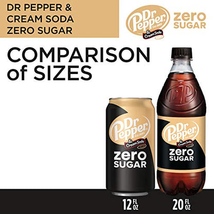 Dr Pepper Zero Strawberries and Cream Soda, 12 fl oz cans, 12 Pack