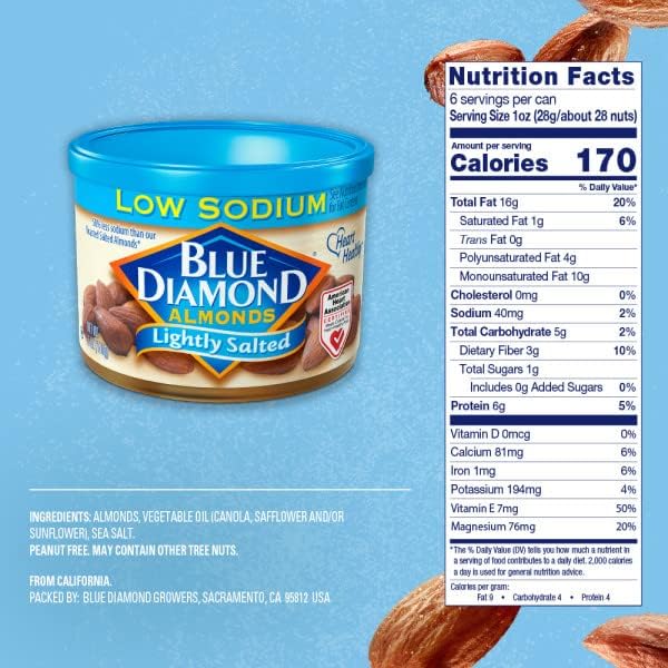 Blue Diamond Almonds Sriracha Flavored Snack Nuts, 6 Oz Resealable Can (Pack of 1)