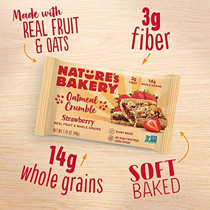 Nature's Bakery Oatmeal Crumble Strawberry Bars, 1.41 Oz, 6 Ct