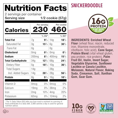 Lenny & Larry's The Complete Cookie, White Chocolate Flavored Macadamia, Soft Baked, 16g Plant Protein, Vegan, Non-GMO, 4 Ounce Cookie (Pack of 12)