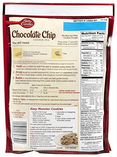 Betty Crocker Peanut Butter Cookie Mix, Makes twelve (12) 2-inch Cookies, 7.2 oz.